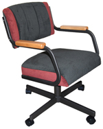 M-111 Caster Chair with Wood Arms