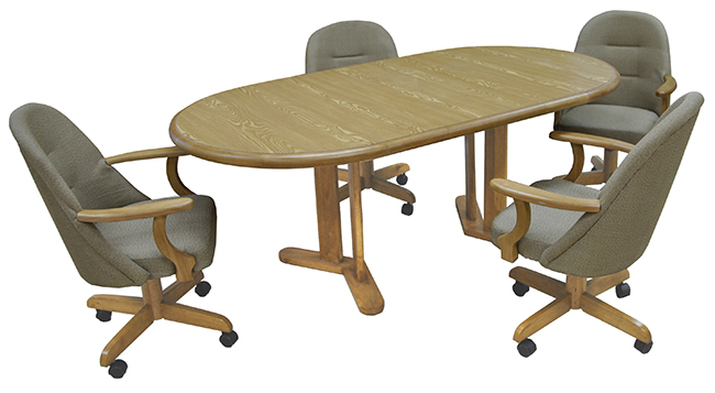236 Caster Chairs 42x60x78 Table