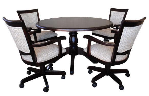 TobiasDesignsDinetteWith400CasterChairsRoundTable TobiasDesignsDinetteWith400CasterChairsRoundTable