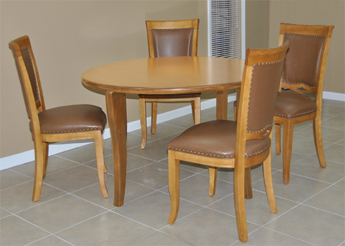 4 - 400 Side Chairs Round Table