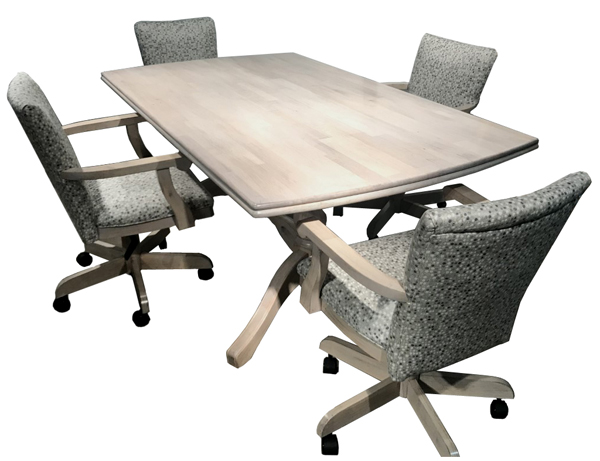 Mango Plus Caster Chairs 36 x 60 Wood Table