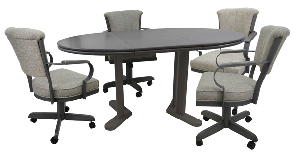 Miami Caster Chairs 42x60x78 Wood Table