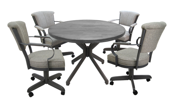 Miami Caster Chairs Wood Table