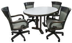 Leaf Caster Chairs Mica Table