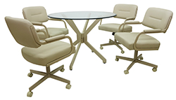 M-110 Caster Chairs 48 Glass Table