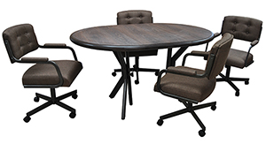 M-112 Caster Chairs 42x42x60 Oval Table