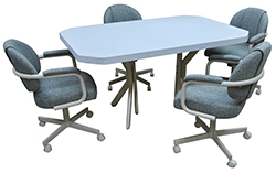 M-70 Caster Chairs 42x60 Mica Table