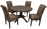 Dinette with Round wood Table Parson Side Chairs